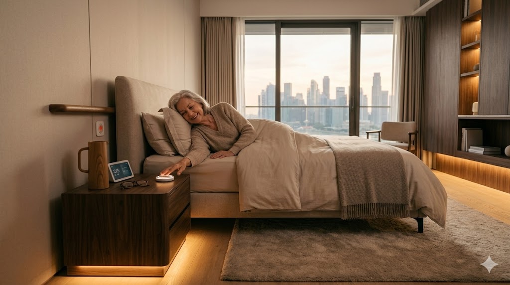 Smart bedroom scene for parent and elderly rooms